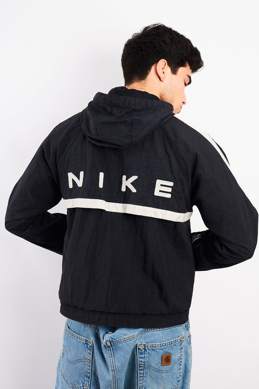 1990 Vintage Nike Black Big Logo Jacket (S/M)