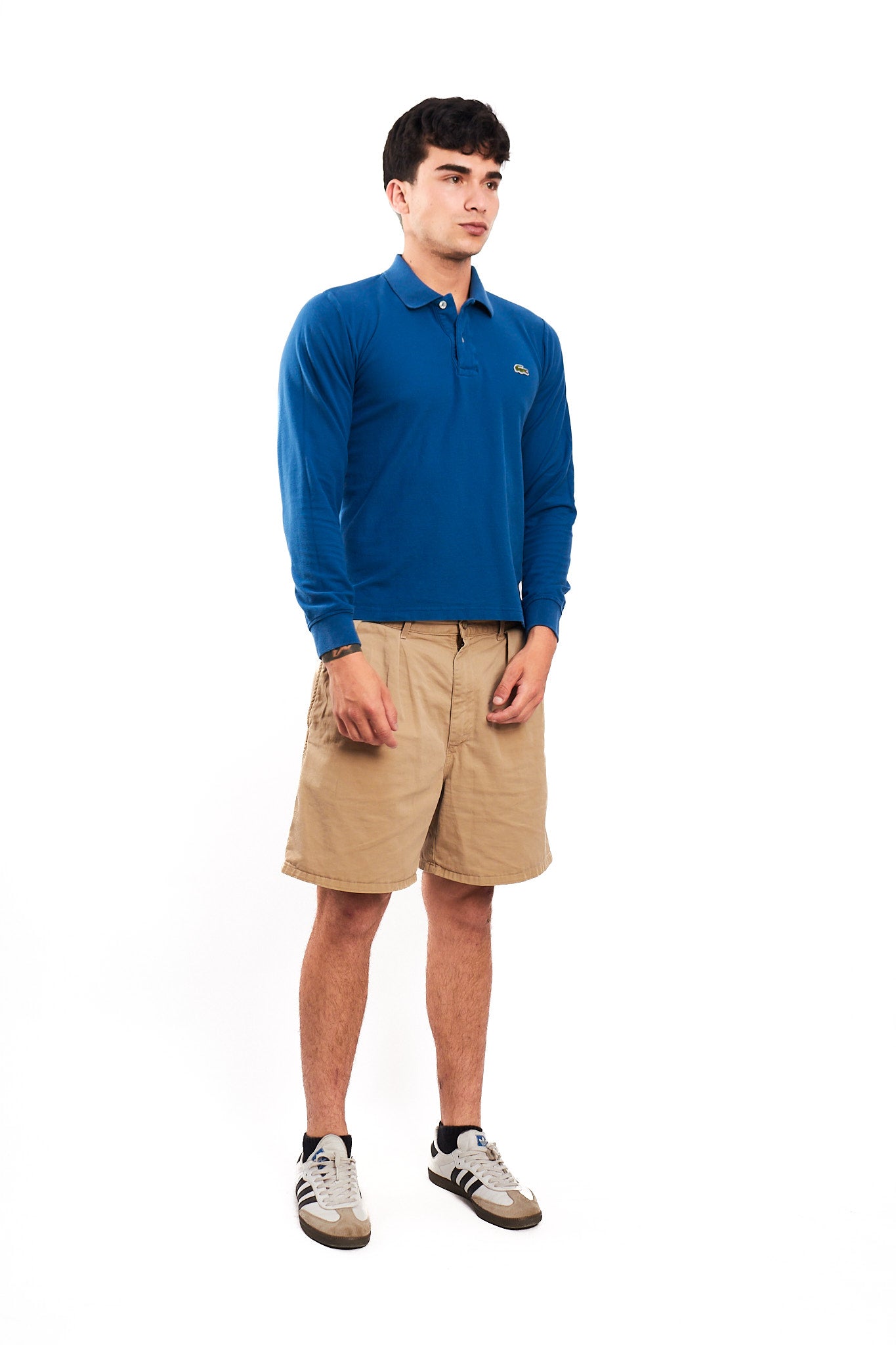 2000 Lacoste Blue Long sleeve Polo Shirt (S/M)