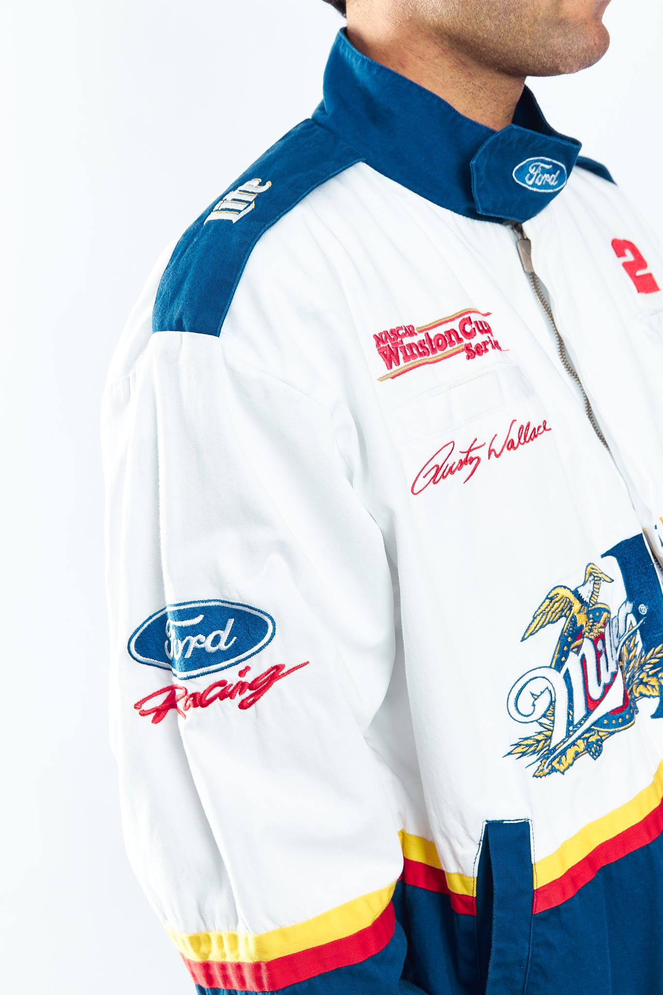 2000 Chase Authentic x Nascar Ford Miller Lite Racing Jacket ( L/XL)