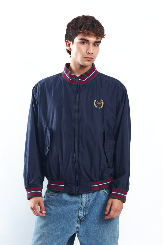 1990 Tommy Vintage Tenis TH Logo Harrington Jacket (M)