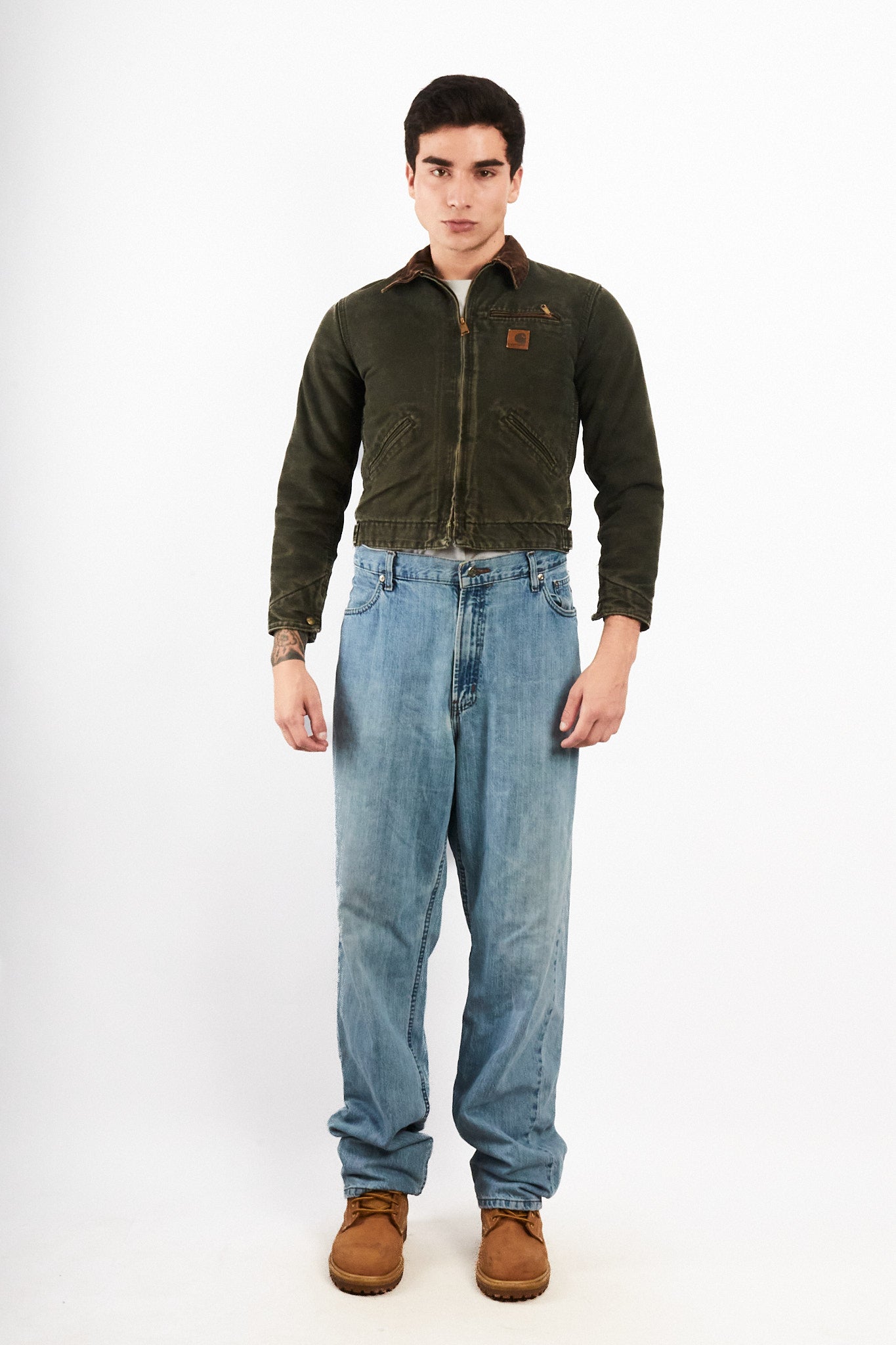 2000 Vintage Carhartt J97 Moss Green Boxy Detroit Jacket (S)