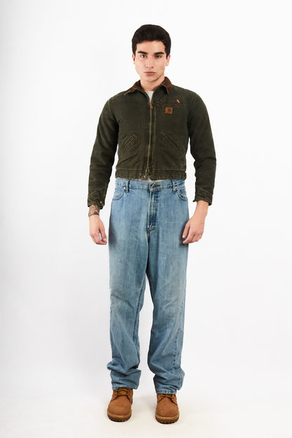 2000 Vintage Carhartt J97 Moss Green Boxy Detroit Jacket (S)