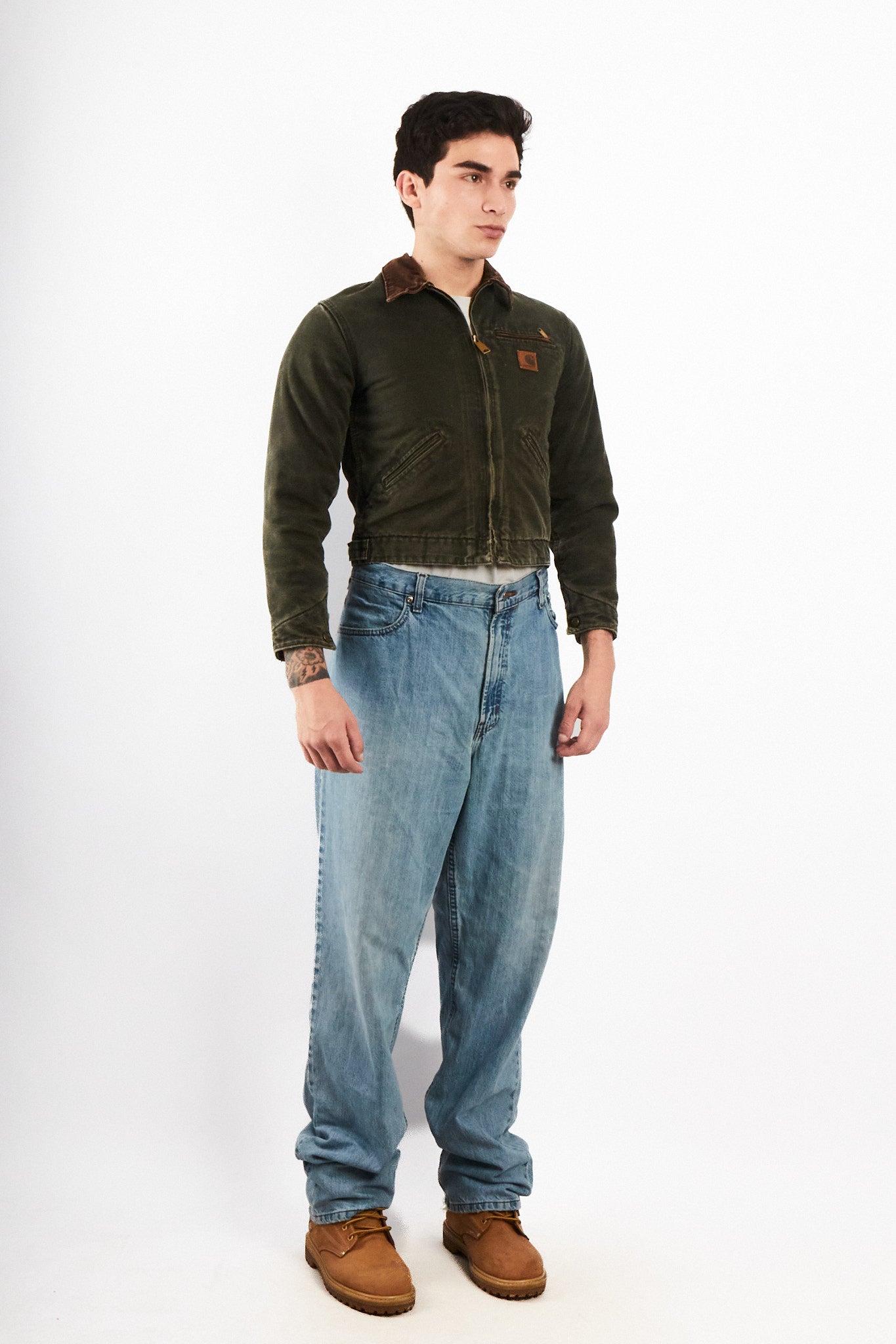 2000 Vintage Carhartt J97 Moss Green Boxy Detroit Jacket (S)