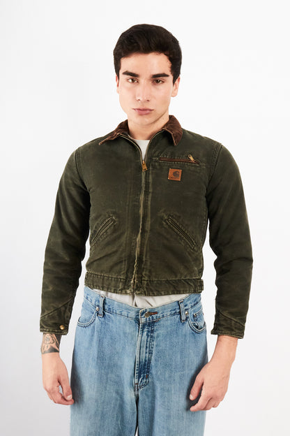 2000 Vintage Carhartt J97 Moss Green Boxy Detroit Jacket (S)
