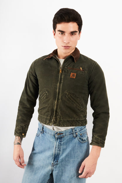 2000 Vintage Carhartt J97 Moss Green Boxy Detroit Jacket (S)