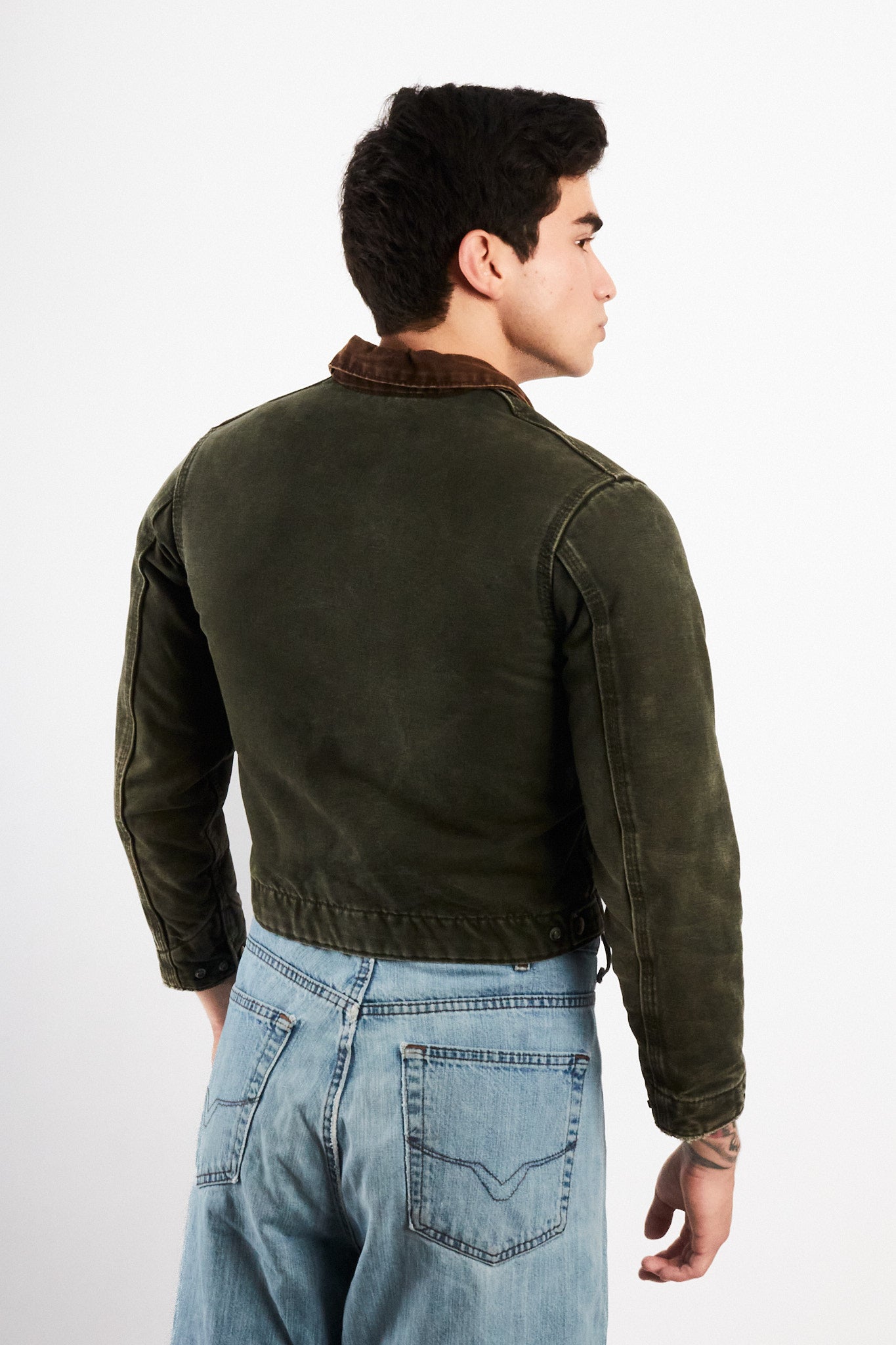 2000 Vintage Carhartt J97 Moss Green Boxy Detroit Jacket (S)