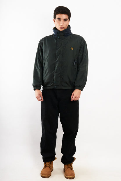 1990 Vintage Nautica Reversible Windbreaker / Tartan Polar Jacket (M)