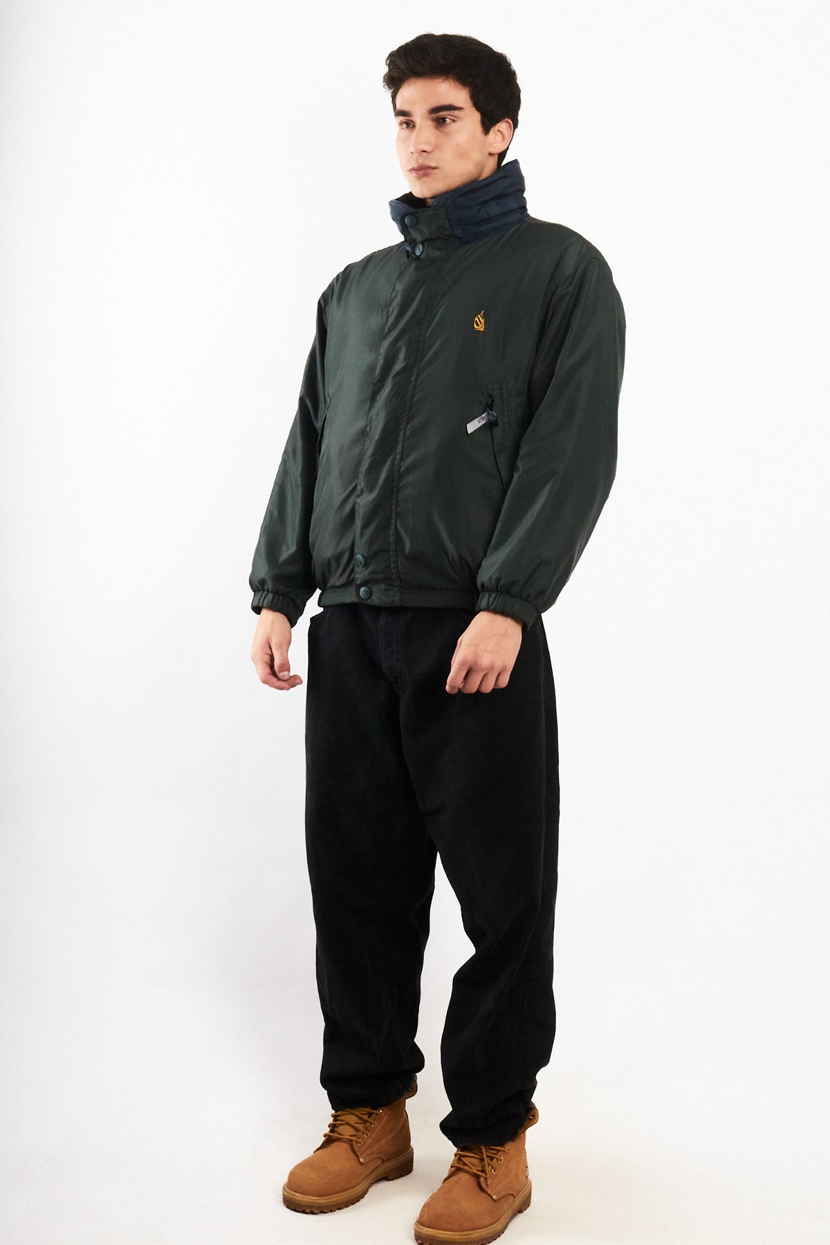 1990 Vintage Nautica Reversible Windbreaker / Tartan Polar Jacket (M)
