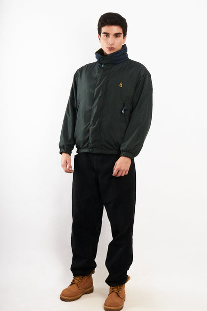 1990 Vintage Nautica Reversible Windbreaker / Tartan Polar Jacket (M)