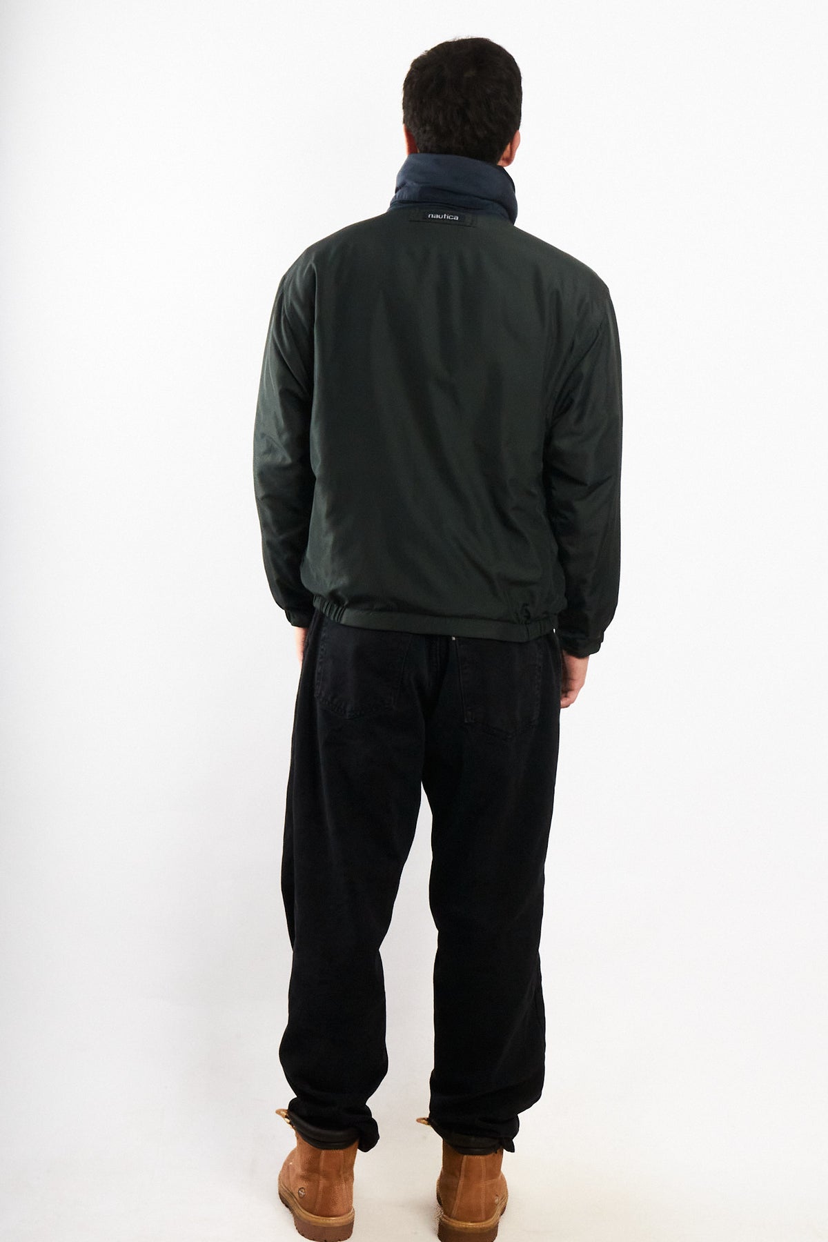 1990 Vintage Nautica Reversible Windbreaker / Tartan Polar Jacket (M)