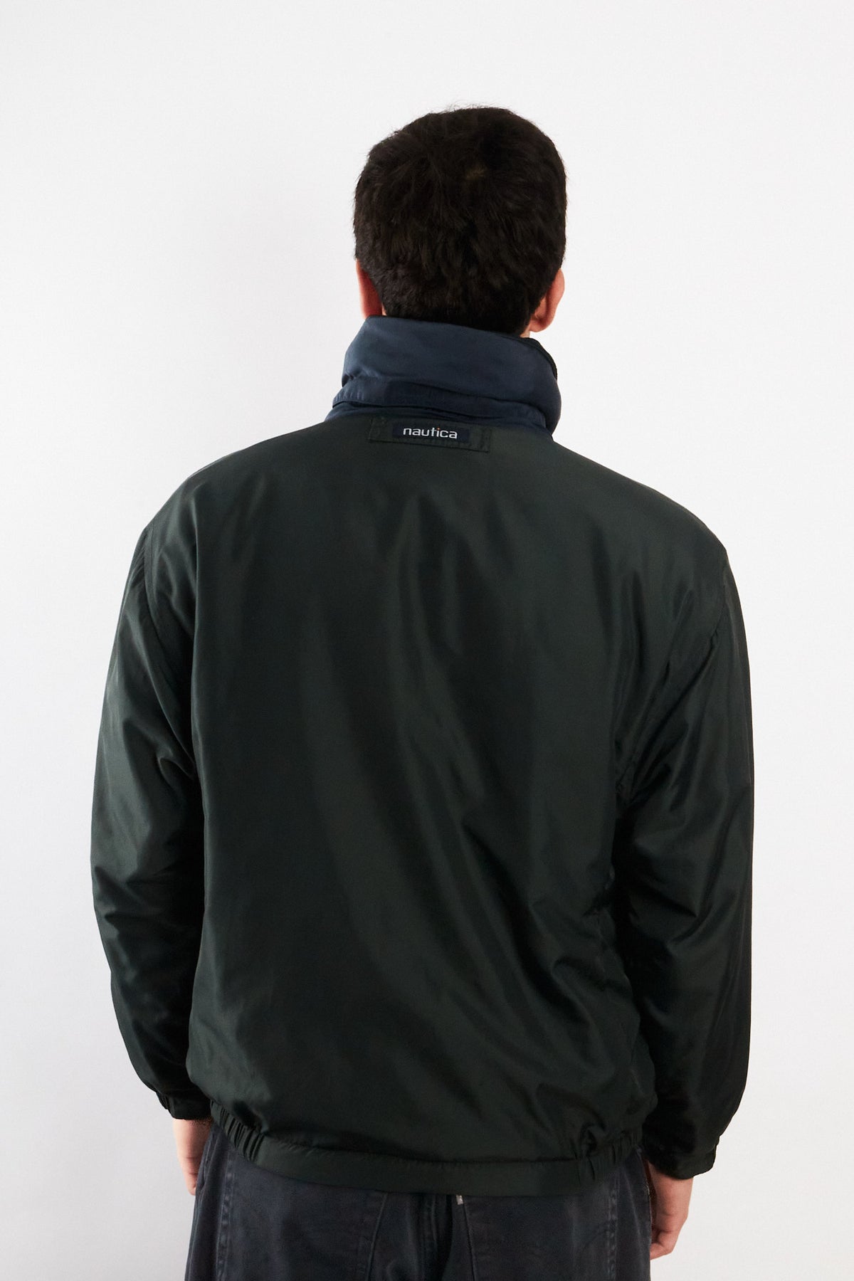 1990 Vintage Nautica Reversible Windbreaker / Tartan Polar Jacket (M)