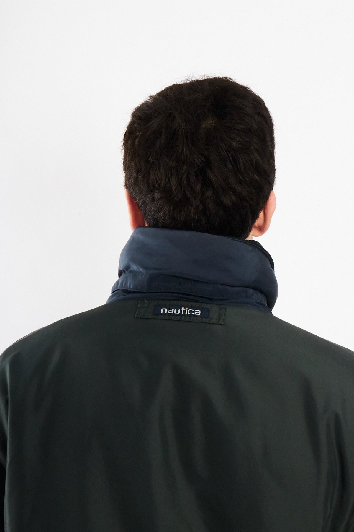 1990 Vintage Nautica Reversible Windbreaker / Tartan Polar Jacket (M)