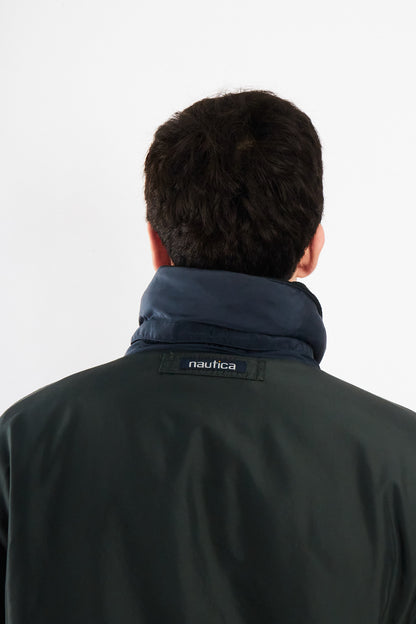 1990 Vintage Nautica Reversible Windbreaker / Tartan Polar Jacket (M)