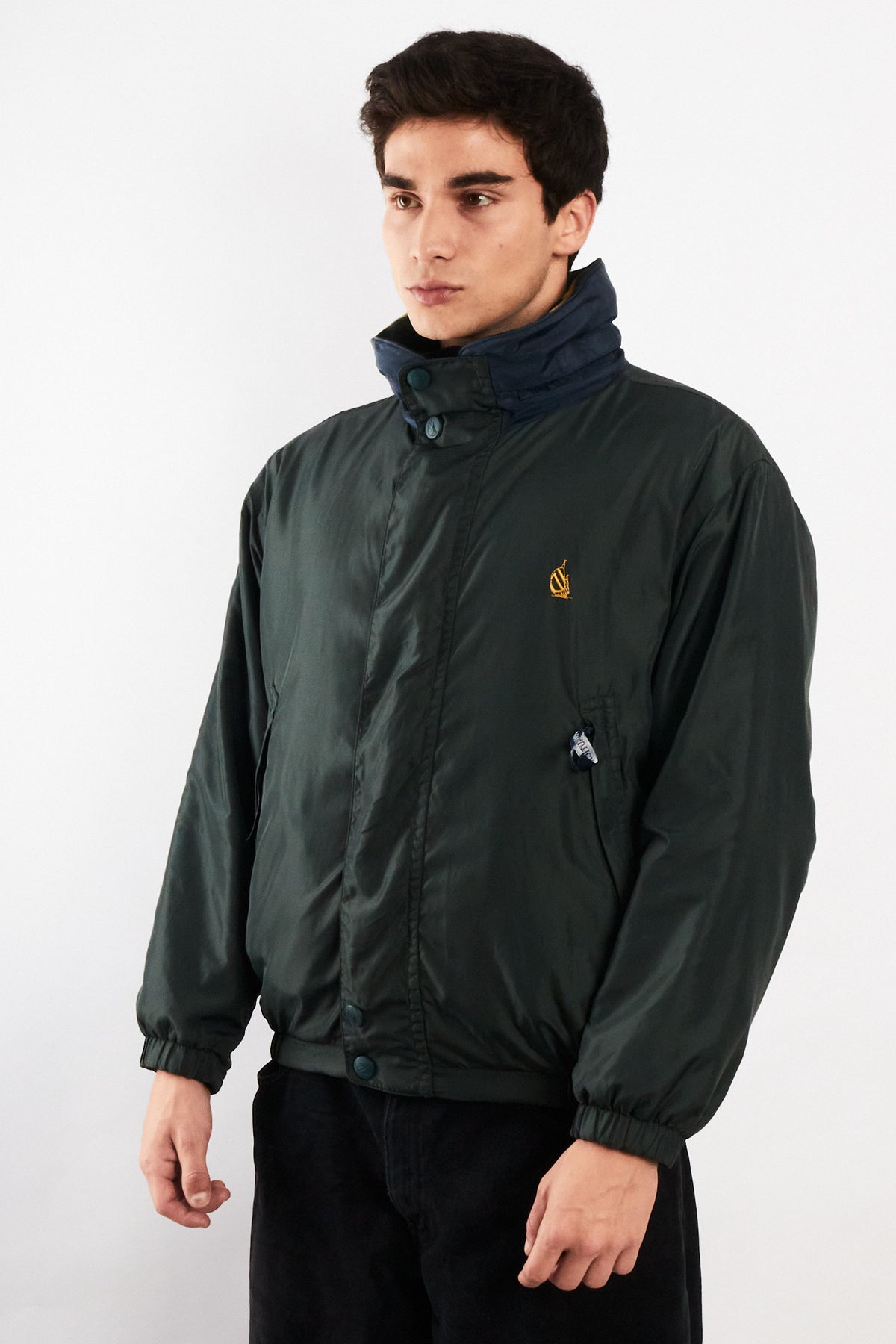 1990 Vintage Nautica Reversible Windbreaker / Tartan Polar Jacket (M)