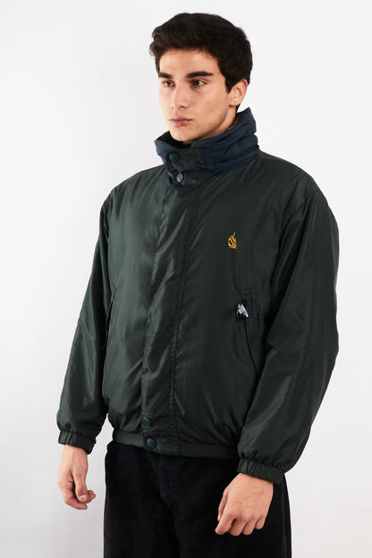 1990 Vintage Nautica Reversible Windbreaker / Tartan Polar Jacket (M)