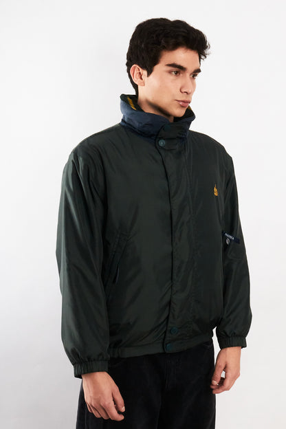 1990 Vintage Nautica Reversible Windbreaker / Tartan Polar Jacket (M)