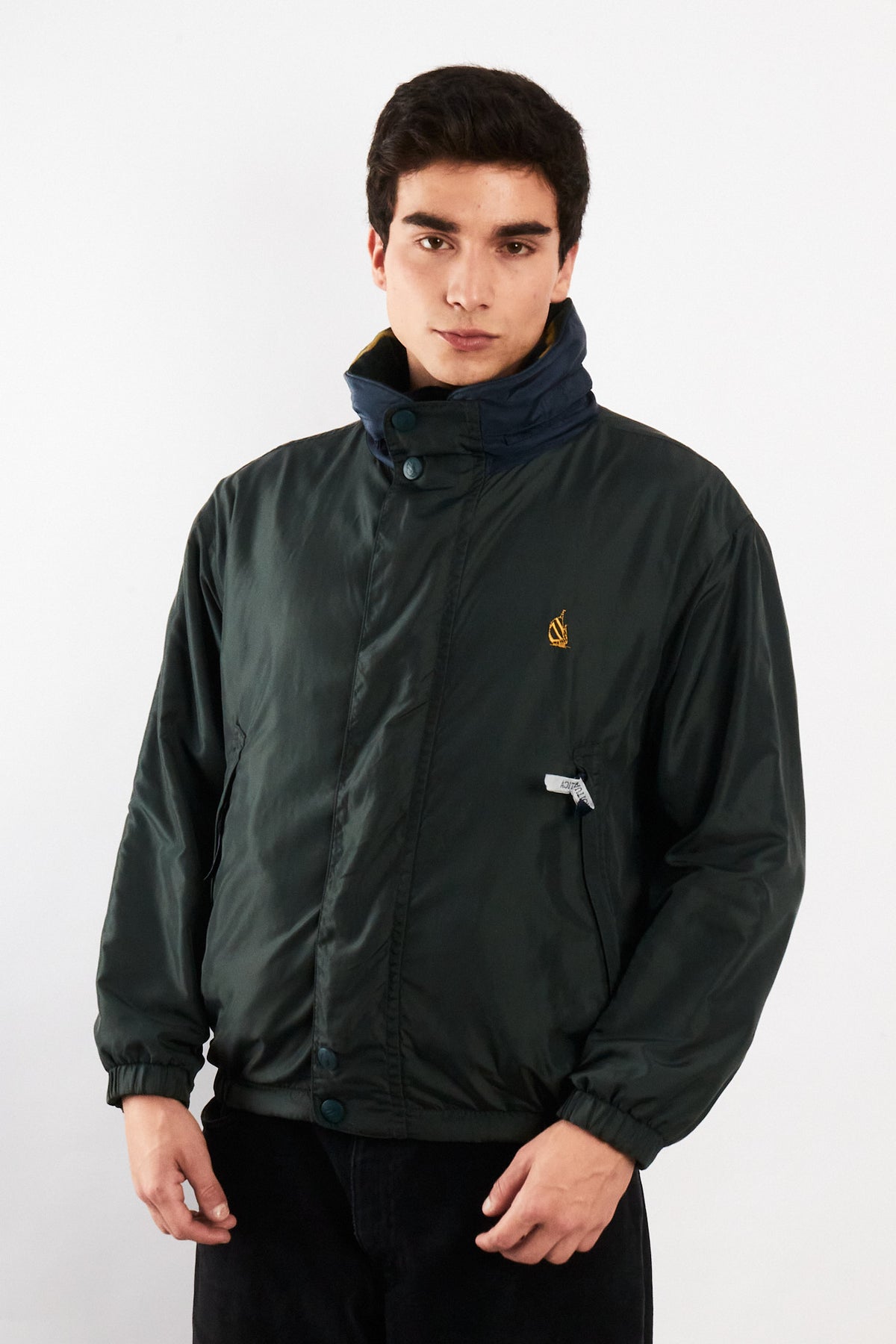 1990 Vintage Nautica Reversible Windbreaker / Tartan Polar Jacket (M)