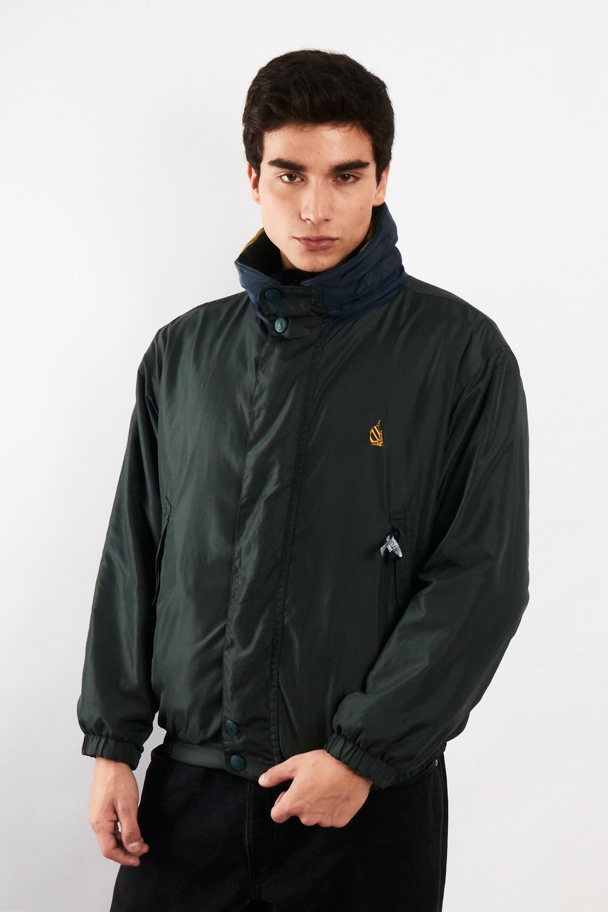 1990 Vintage Nautica Reversible Windbreaker / Tartan Polar Jacket (M)