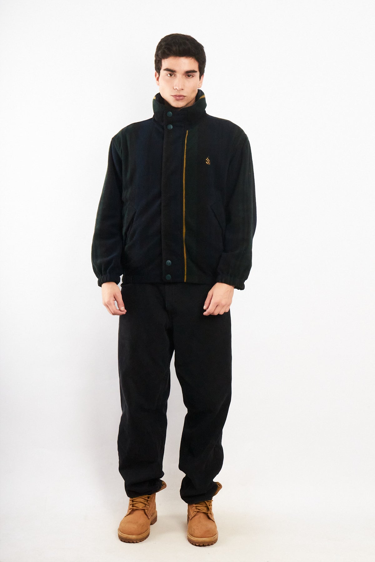 1990 Vintage Nautica Reversible Windbreaker / Tartan Polar Jacket (M)