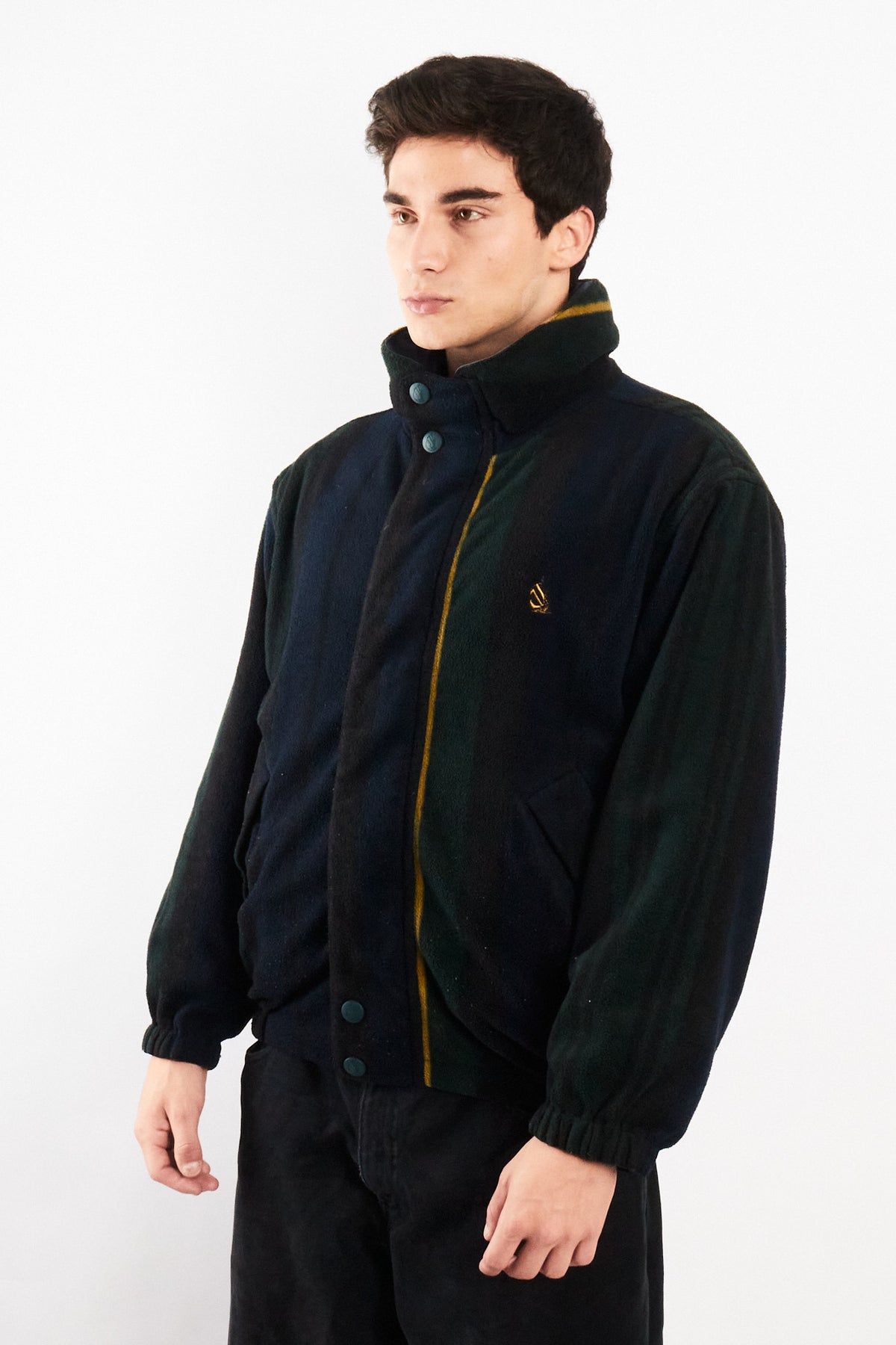 1990 Vintage Nautica Reversible Windbreaker / Tartan Polar Jacket (M)