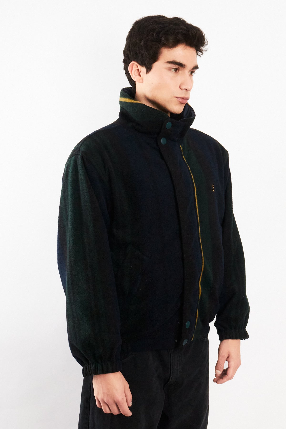 1990 Vintage Nautica Reversible Windbreaker / Tartan Polar Jacket (M)