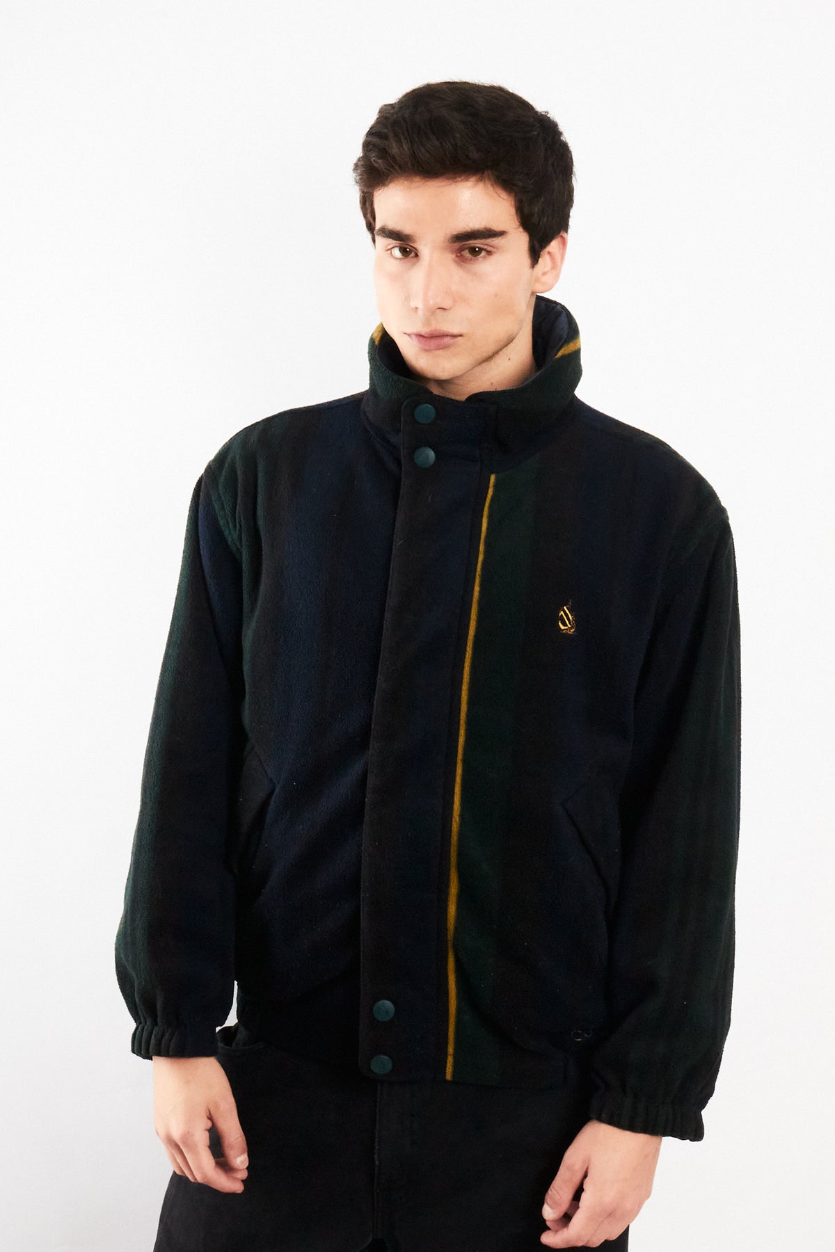 1990 Vintage Nautica Reversible Windbreaker / Tartan Polar Jacket (M)