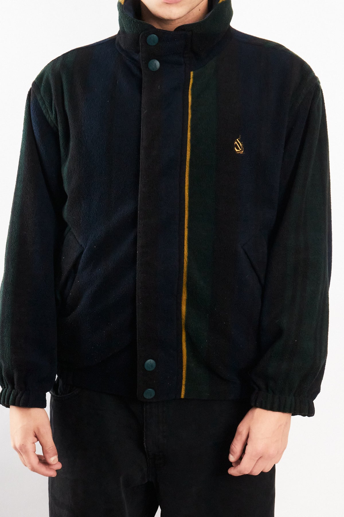 1990 Vintage Nautica Reversible Windbreaker / Tartan Polar Jacket (M)