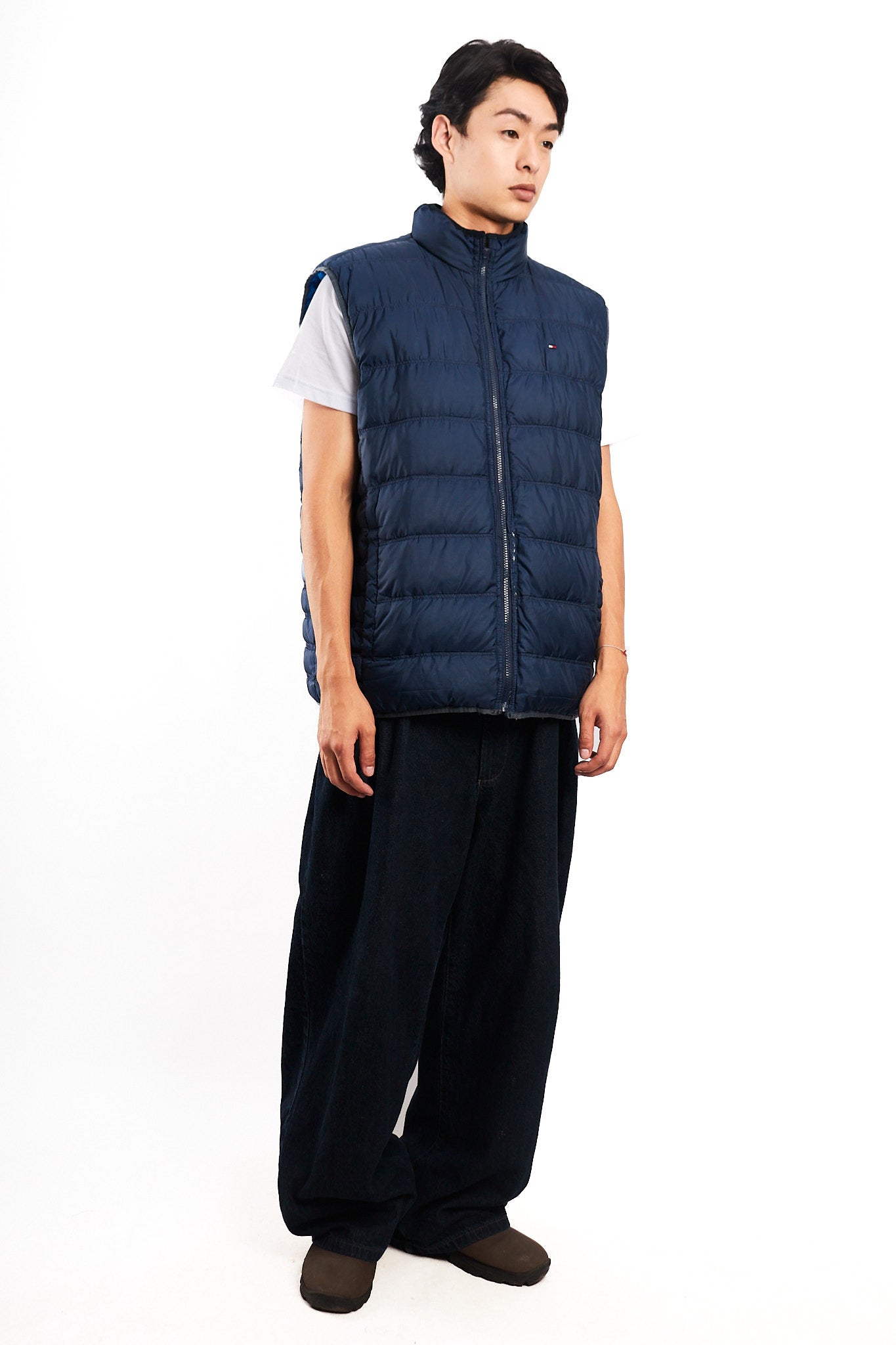 2000 Vintage Tommy Hilfiger Reversibe Down Puffer Vest (M/L)