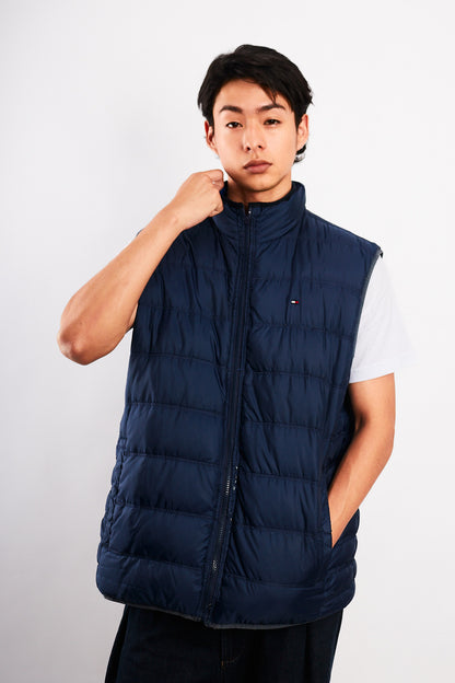 2000 Vintage Tommy Hilfiger Reversibe Down Puffer Vest (M/L)