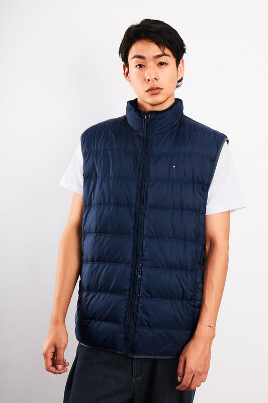 2000 Vintage Tommy Hilfiger Reversibe Down Puffer Vest (M/L)