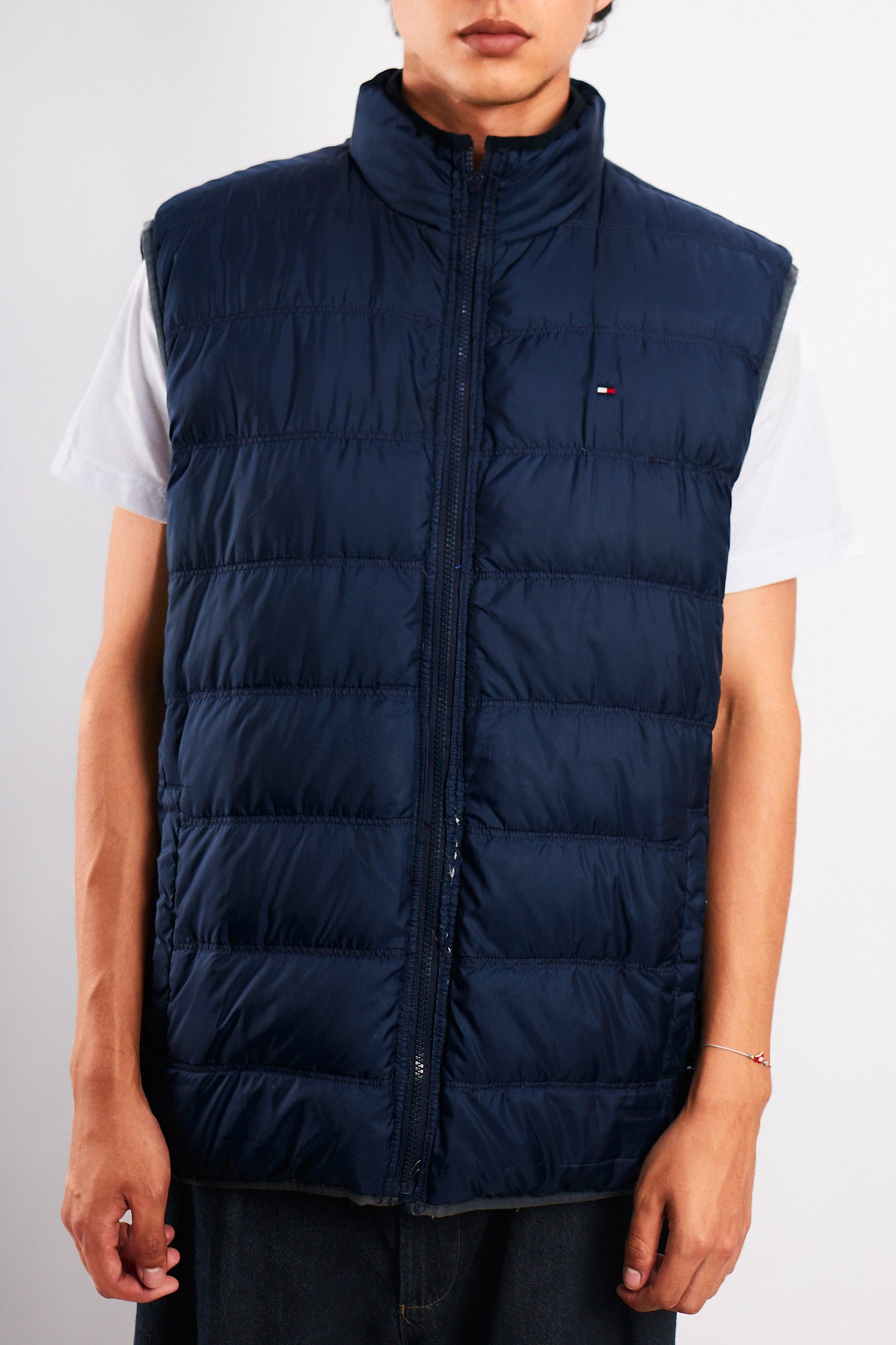 2000 Vintage Tommy Hilfiger Reversibe Down Puffer Vest (M/L)