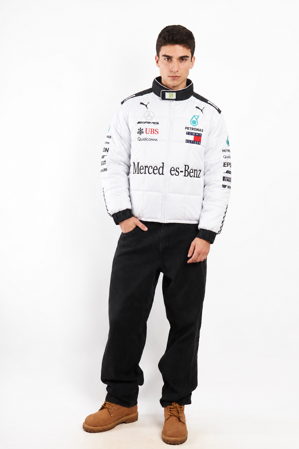 F1 Mercedes AMG Petronas "Hamilton" White Edition Racing Jacket