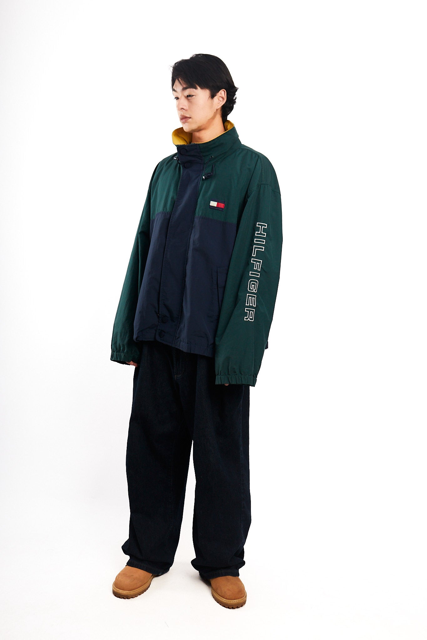 1990 Vintage Tommy Hilfiger Colorblock Spellout Jacket (L/XL)