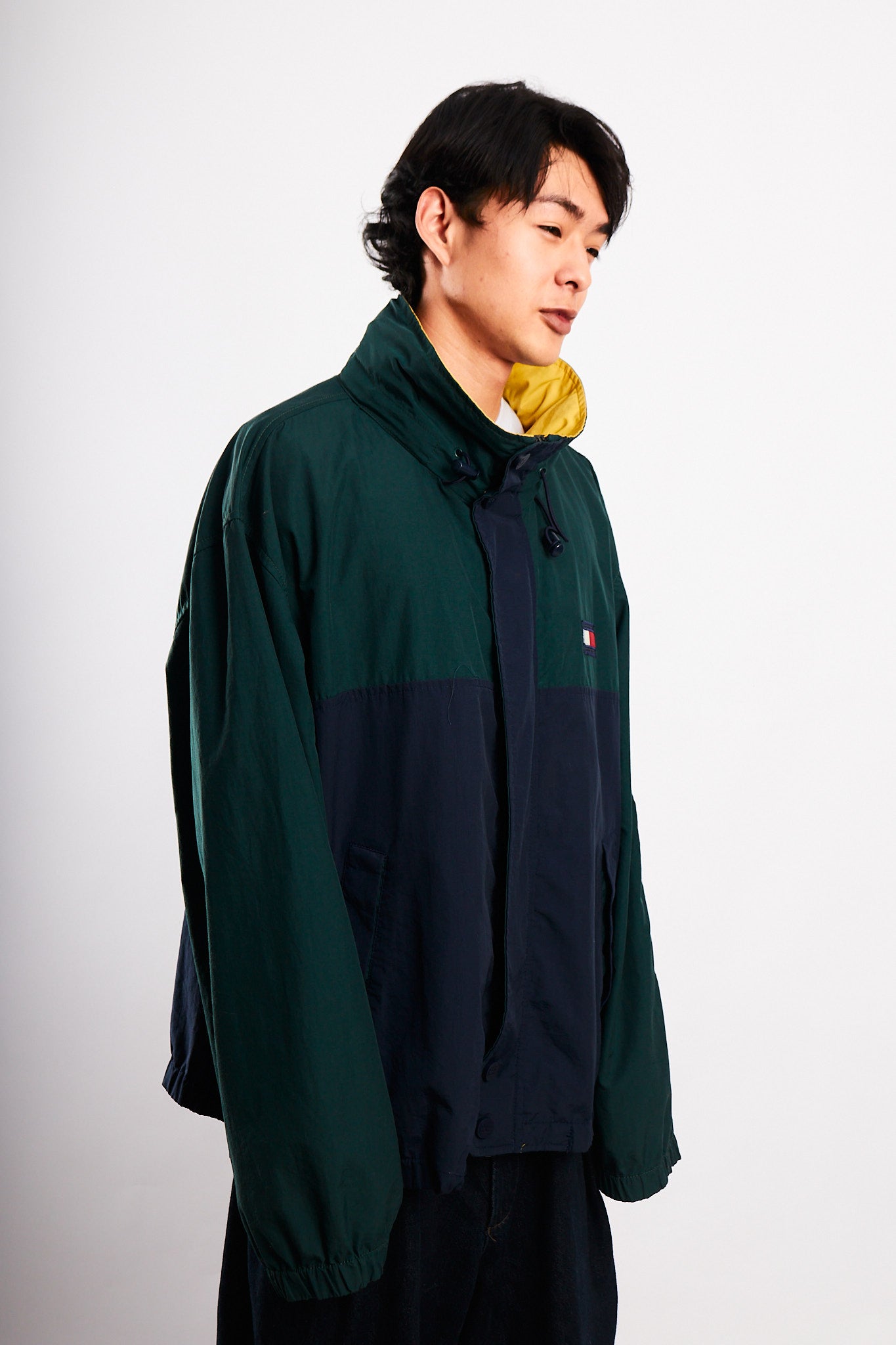 1990 Vintage Tommy Hilfiger Colorblock Spellout Jacket (L/XL)