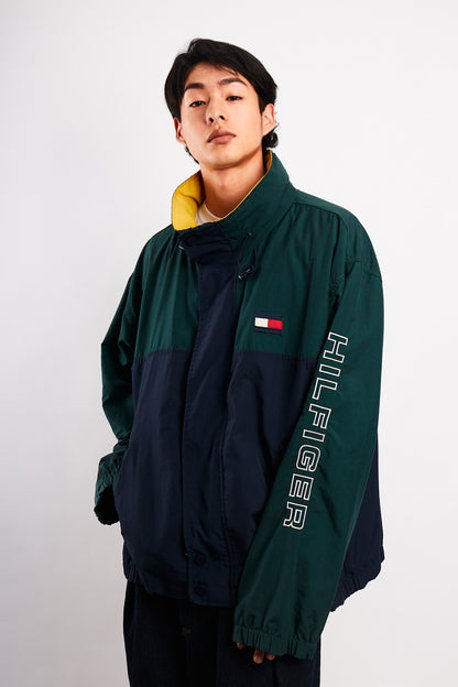 1990 Vintage Tommy Hilfiger Colorblock Spellout Jacket (L/XL)
