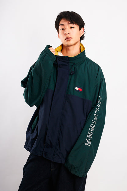 1990 Vintage Tommy Hilfiger Colorblock Spellout Jacket (L/XL)