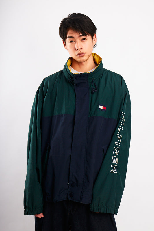 1990 Vintage Tommy Hilfiger Colorblock Spellout Jacket (L/XL)