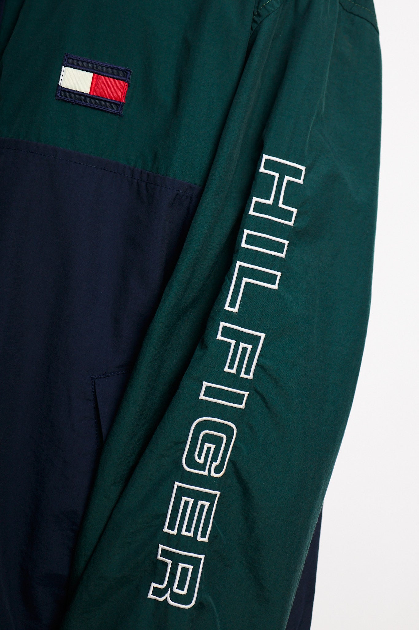 1990 Vintage Tommy Hilfiger Colorblock Spellout Jacket (L/XL)