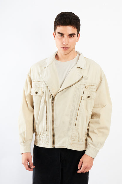 1980 Vintage Yve Saint Laurent Distressed Biker Jacket (M/L)