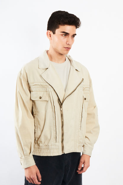 1980 Vintage Yve Saint Laurent Distressed Biker Jacket (M/L)
