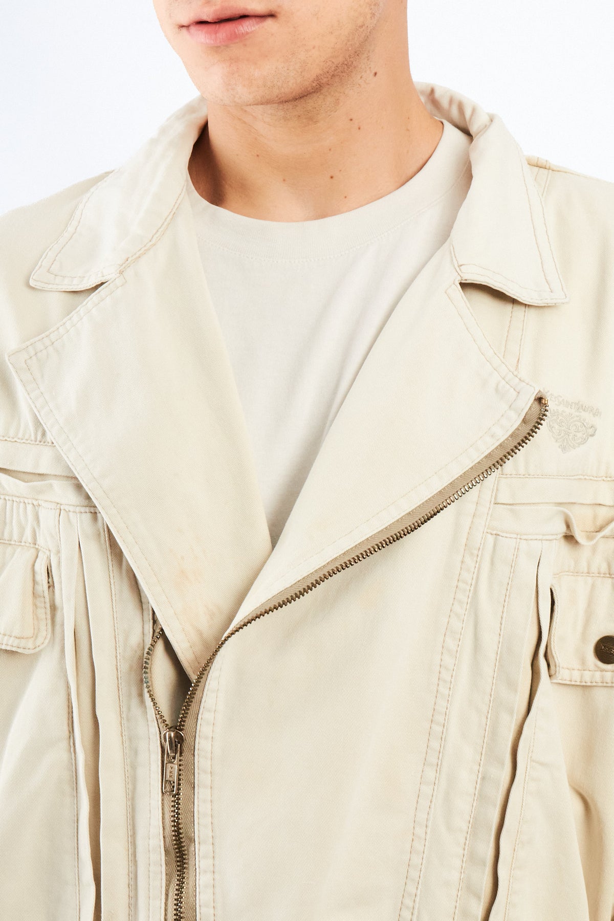 1980 Vintage Yve Saint Laurent Distressed Biker Jacket (M/L)