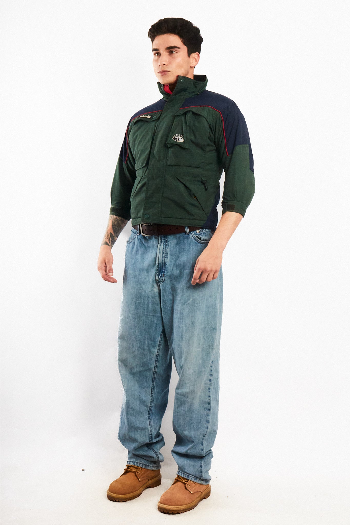 2000 VIntage Columbia Tectonie Army Green Padded Jacket (XS/S)