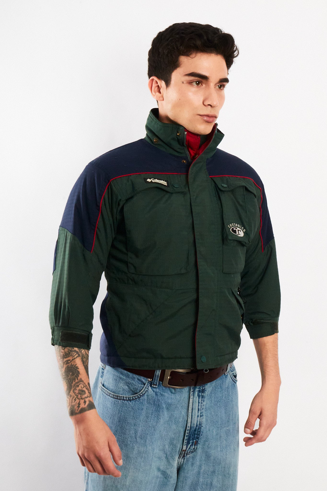 2000 VIntage Columbia Tectonie Army Green Padded Jacket (XS/S)