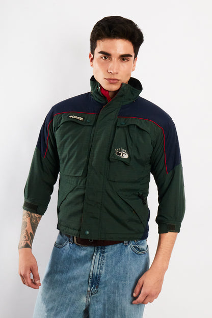 2000 VIntage Columbia Tectonie Army Green Padded Jacket (XS/S)
