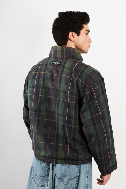 1990 Vintage Nautica Reversible Tartan / Navy Jacket (S/M)