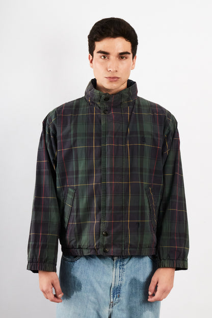 1990 Vintage Nautica Reversible Tartan / Navy Jacket (S/M)