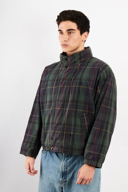 1990 Vintage Nautica Reversible Tartan / Navy Jacket (S/M)
