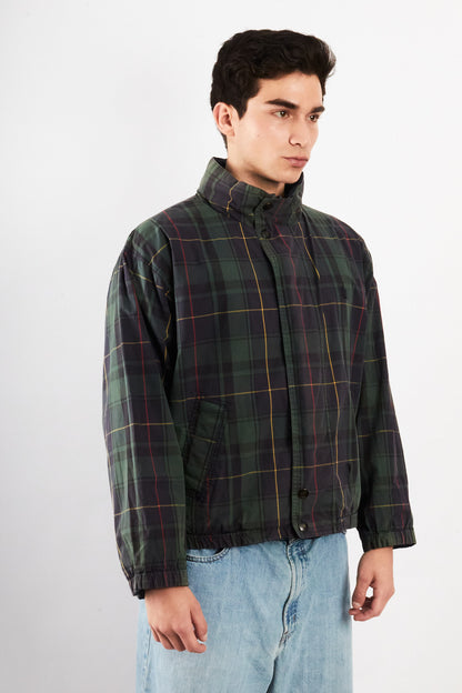 1990 Vintage Nautica Reversible Tartan / Navy Jacket (S/M)