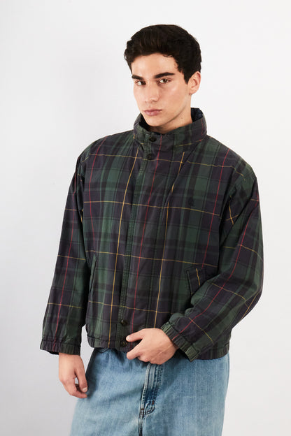 1990 Vintage Nautica Reversible Tartan / Navy Jacket (S/M)