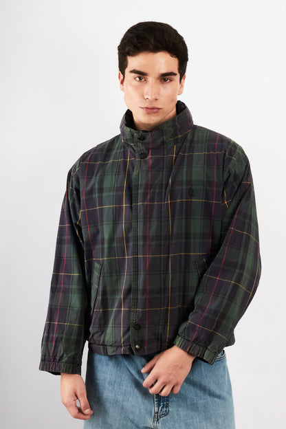 1990 Vintage Nautica Reversible Tartan / Navy Jacket (S/M)